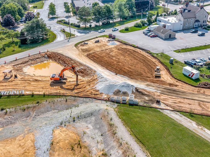 construction equipment in land