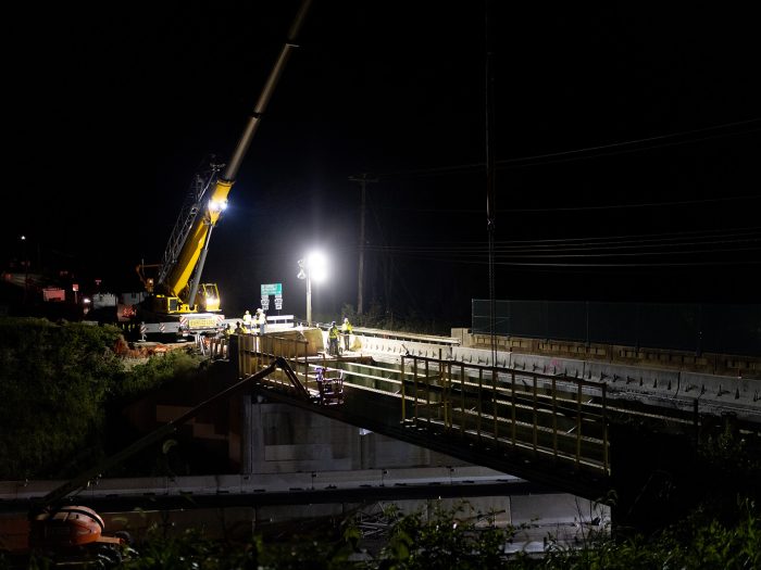 construction at night